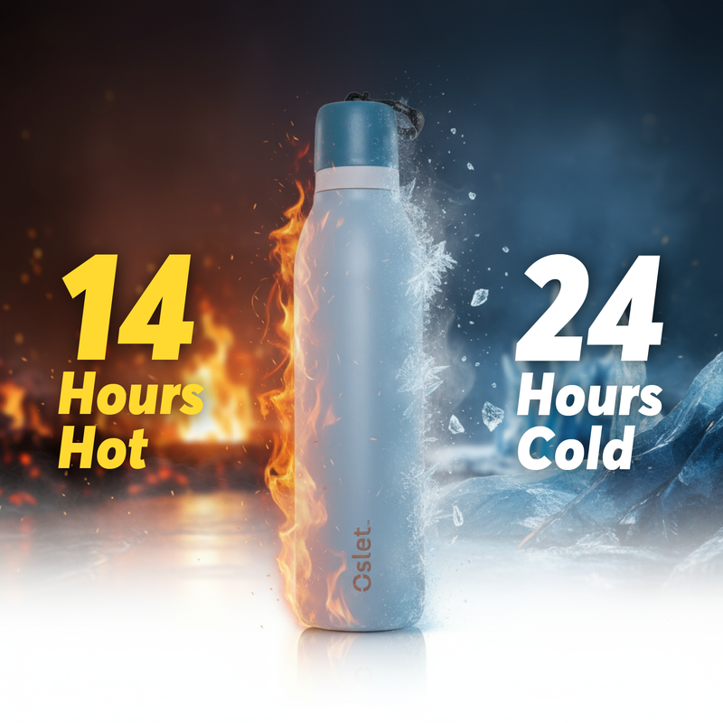 Oslet FlowFlex Twist | Sleek Hot & Cold Water Bottle | 750ml