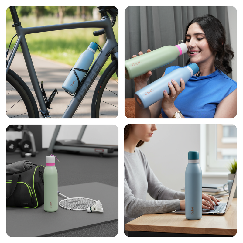 Oslet FlowFlex Twist | Sleek Hot & Cold Water Bottle | 750ml