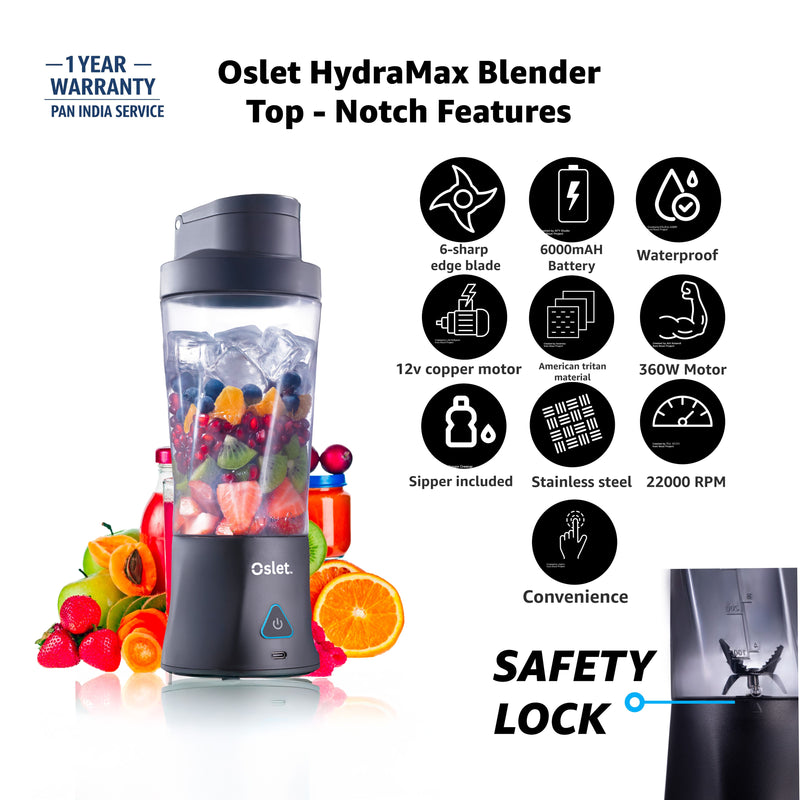 Oslet HydraMax | 360W Portable Blender | 700ml