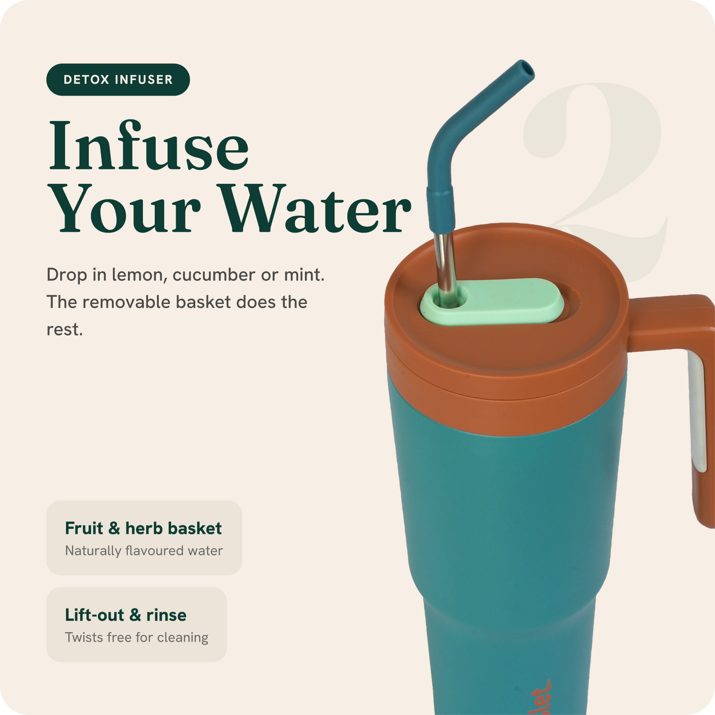 Oslet Vesta | Detox Water Tumbler | 1200ml