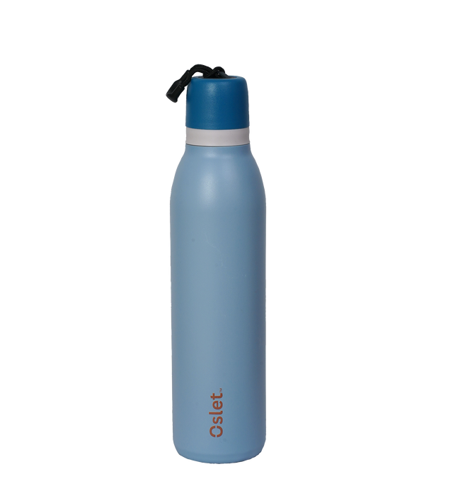 Oslet FlowFlex Twist | Sleek Hot & Cold Water Bottle | 750ml | Ocen Blue