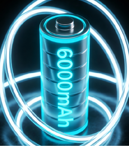 6000mAh High-Capacity Battery 